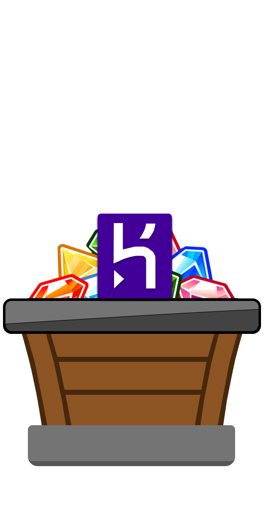 an animated cart moving from left to right with an Heroku logo inside the cart