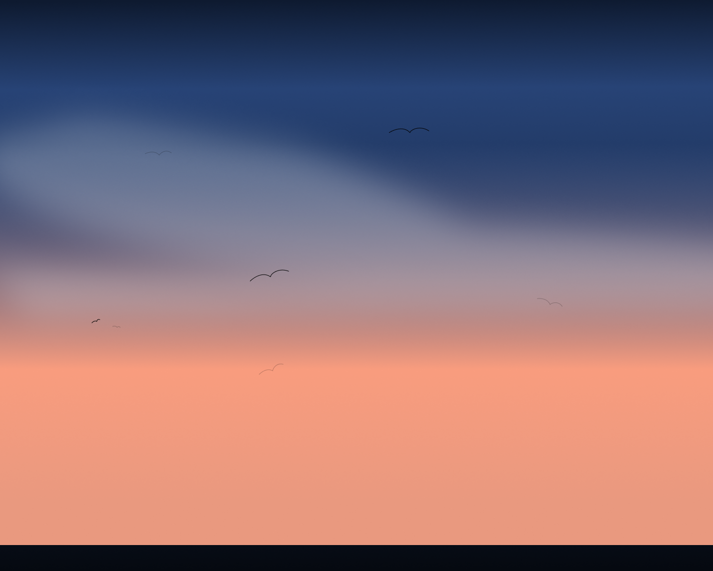 a sunset background against a night sky